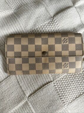 Louis Vuitton Damier Azur Beige & Brown Check Wallet